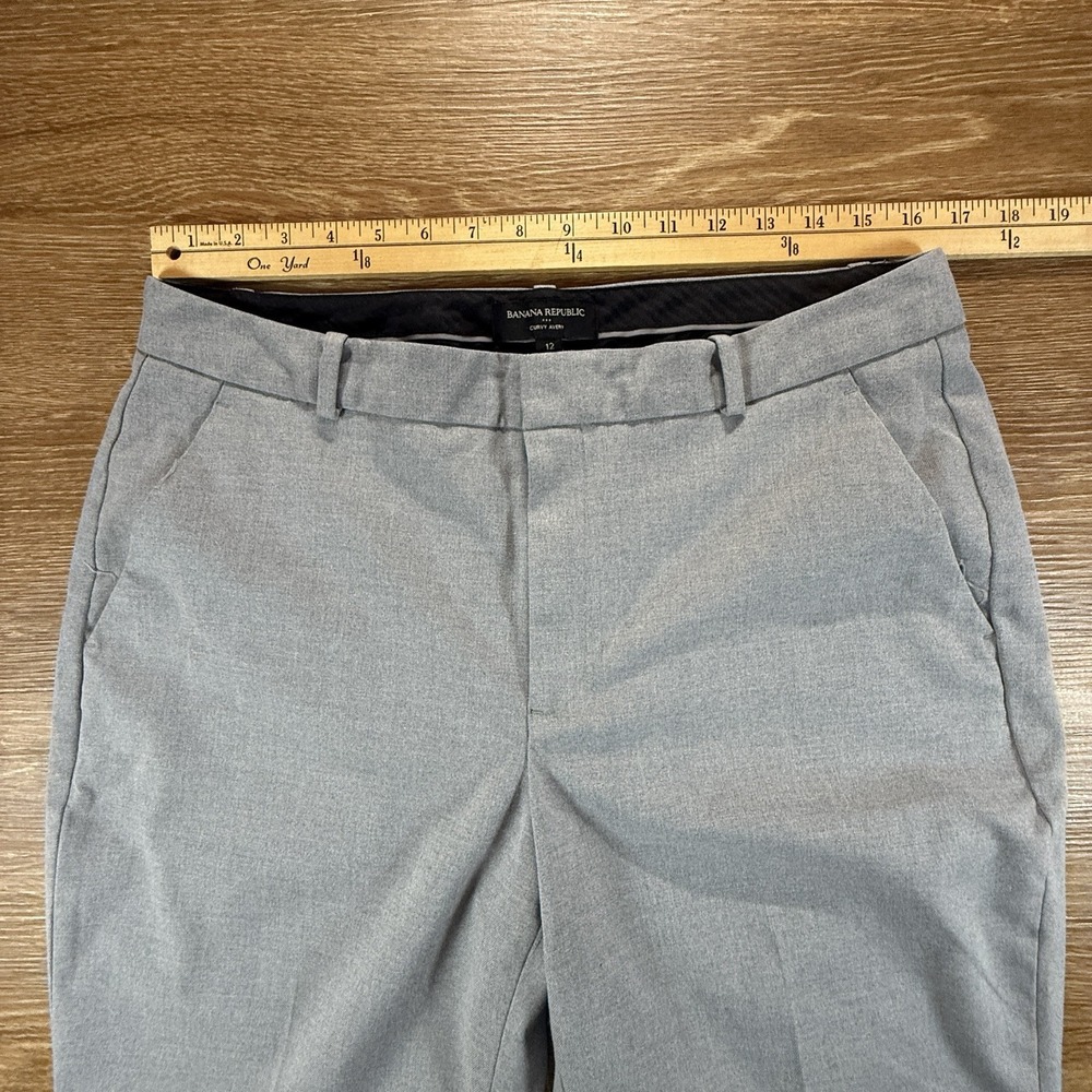 Banana Republic Women's 12 Curvy Avery Gray Ankle Dress Pants Stretch Business - Picture 5 of 8